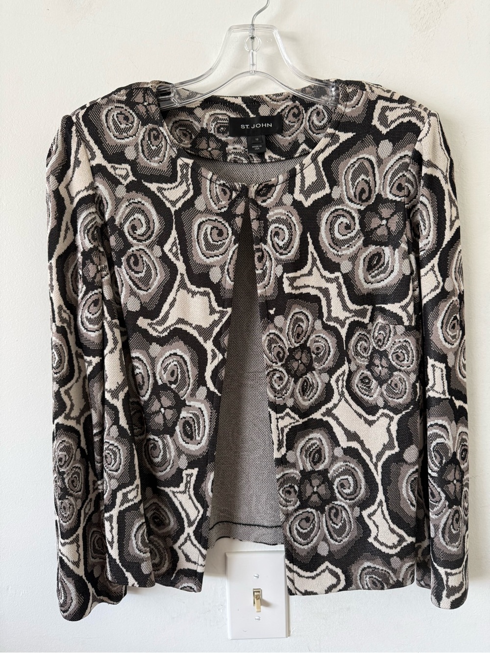 St. John Abstract Knot Jacket, Sz 10